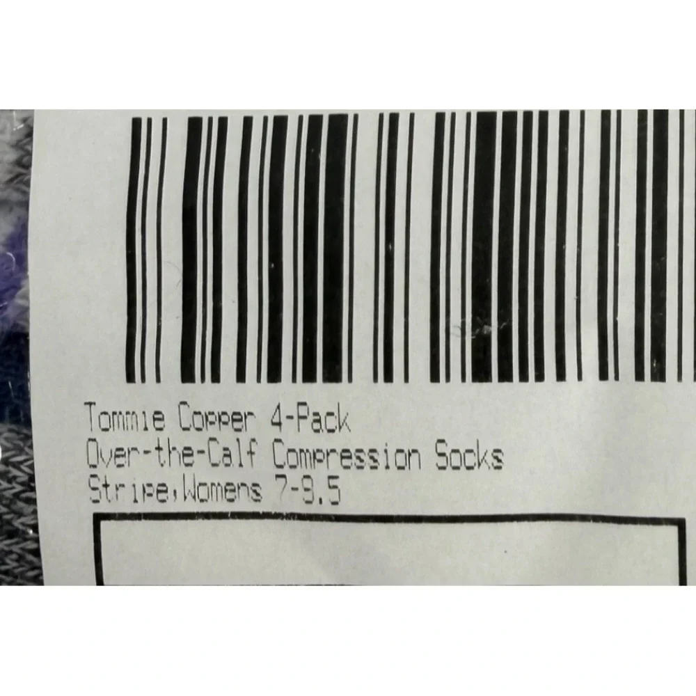 Tommie Copper Women's 7-9.5 Pack of 4 Over the Calf Compression Socks New